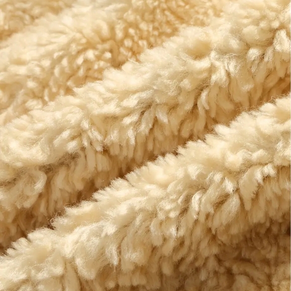 Men's Brown Shearling Leather Jacket - Picture 5 of 6